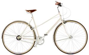 Pashley Aurora 8 Alfine Hvid <BR>- Klassisk dame citybike cykel TILBUD